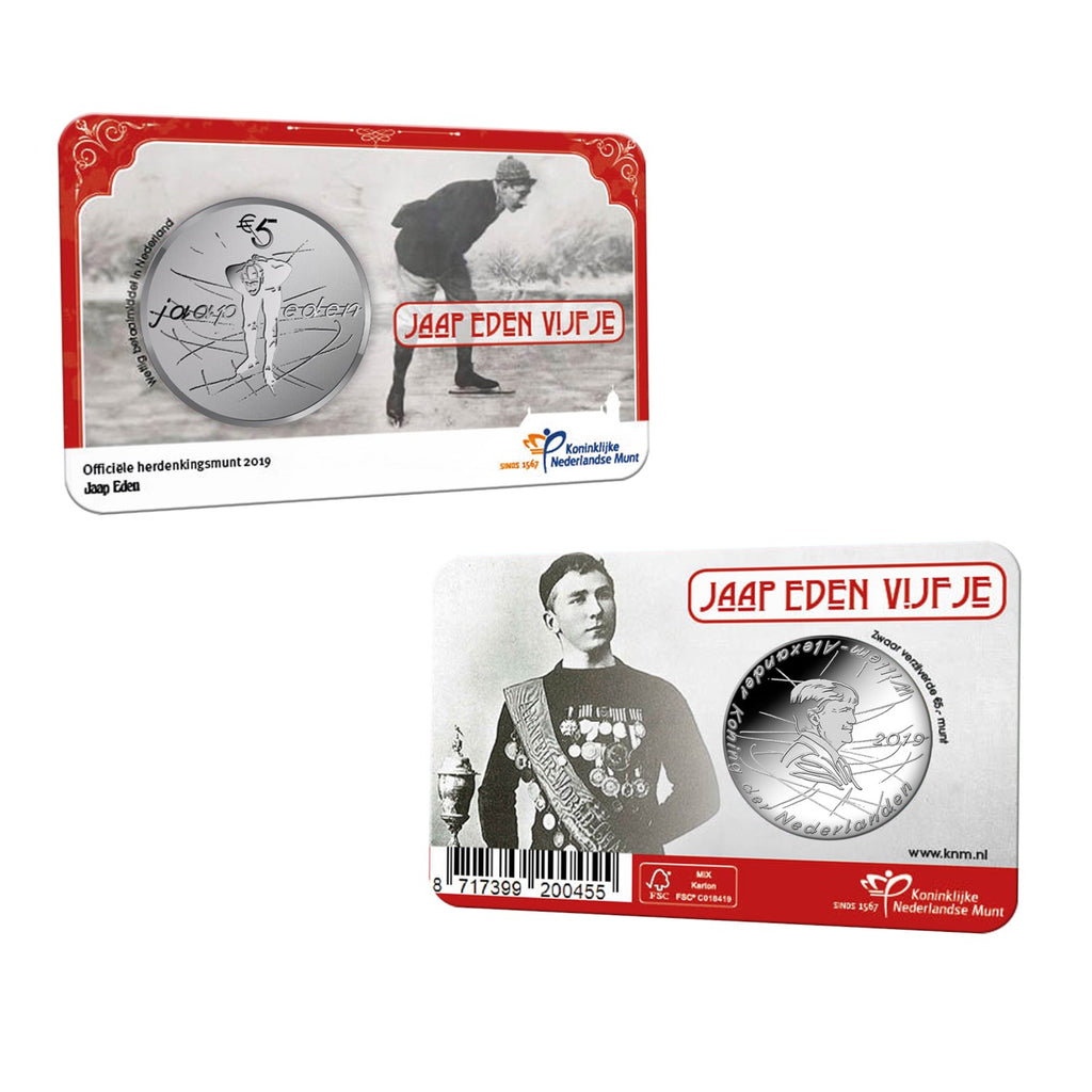2019 - Nederland 5 Euro Coincard - Jaap Eden - UNC