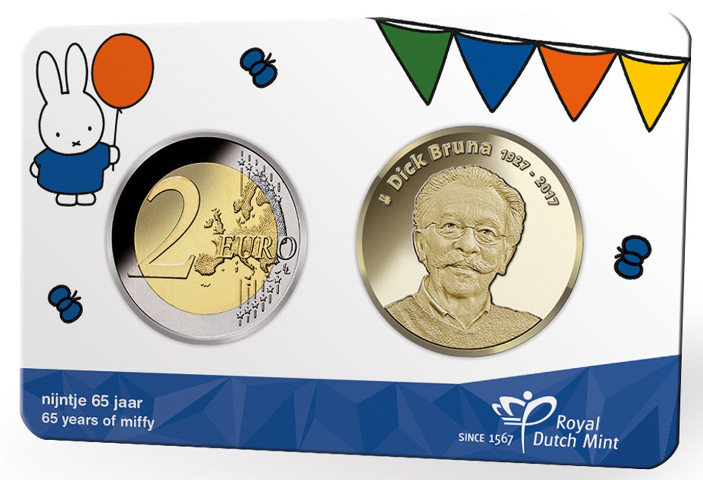 2017 - Nederland Coincard - 65 Jaar Nijntje - 2 Euro BU