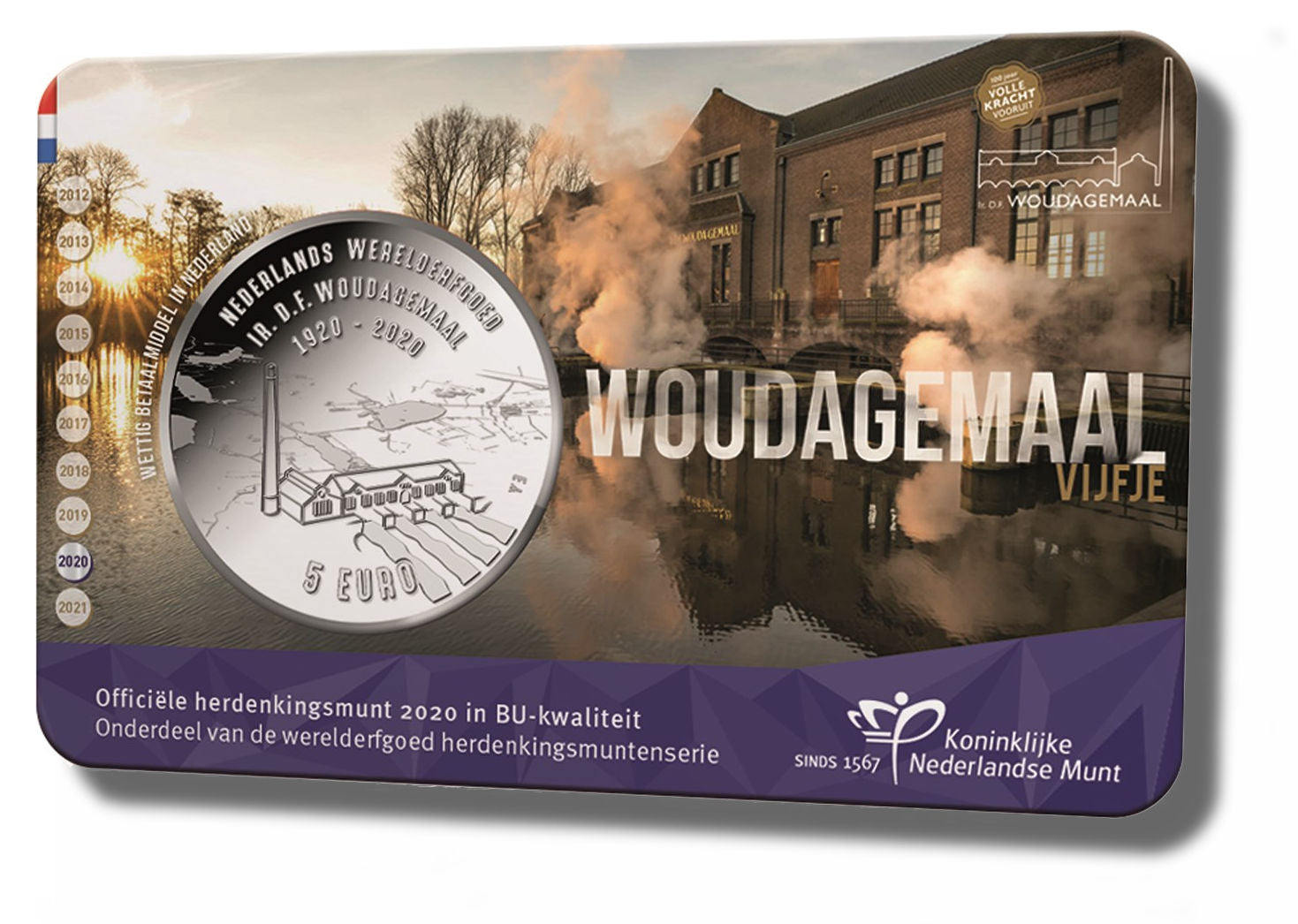 2020 - Nederland 5 Euro Coincard - Woudagemaal - BU