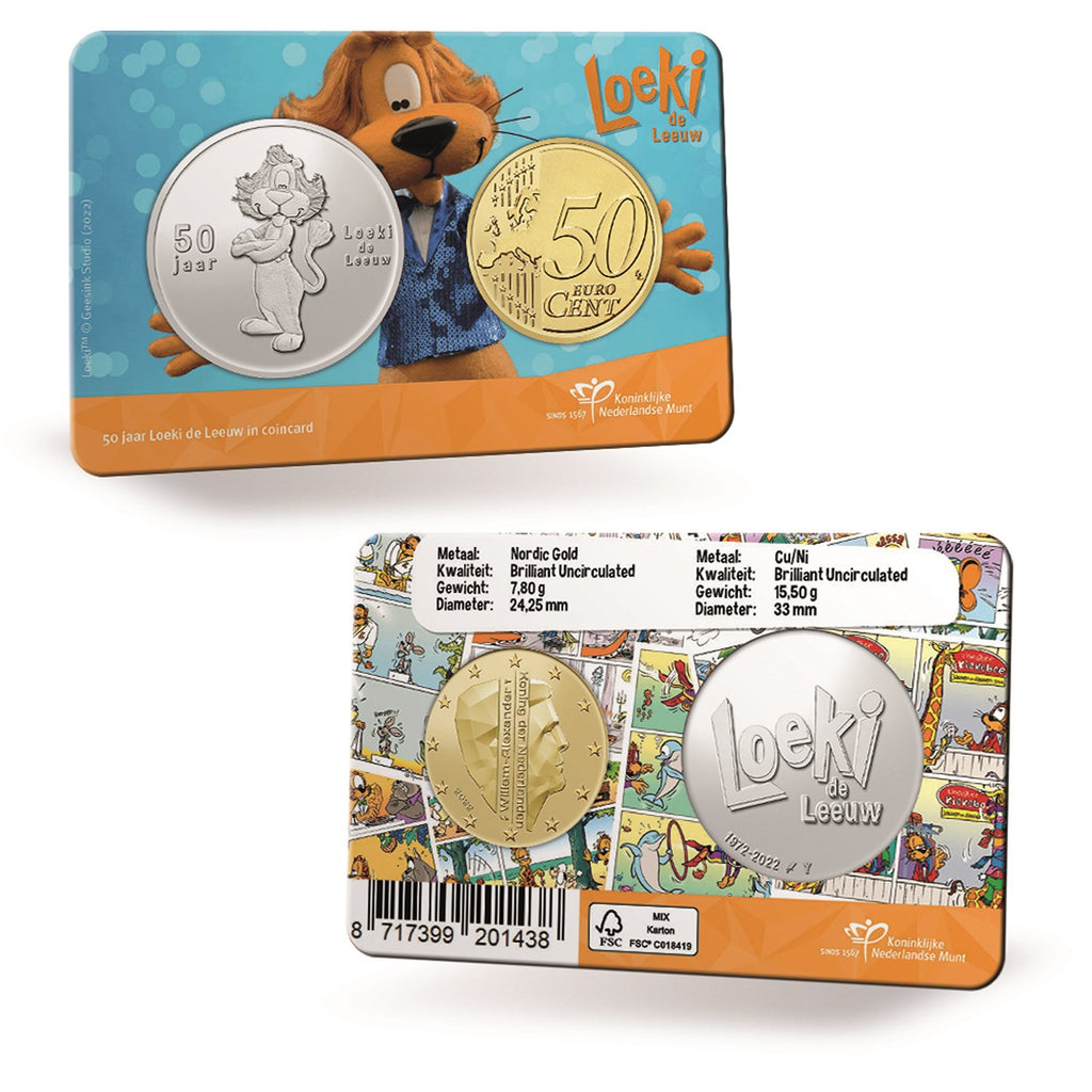 2022 - Nederland Coincard - 50 Jaar Loeki de Leeuw - 50 Cent BU