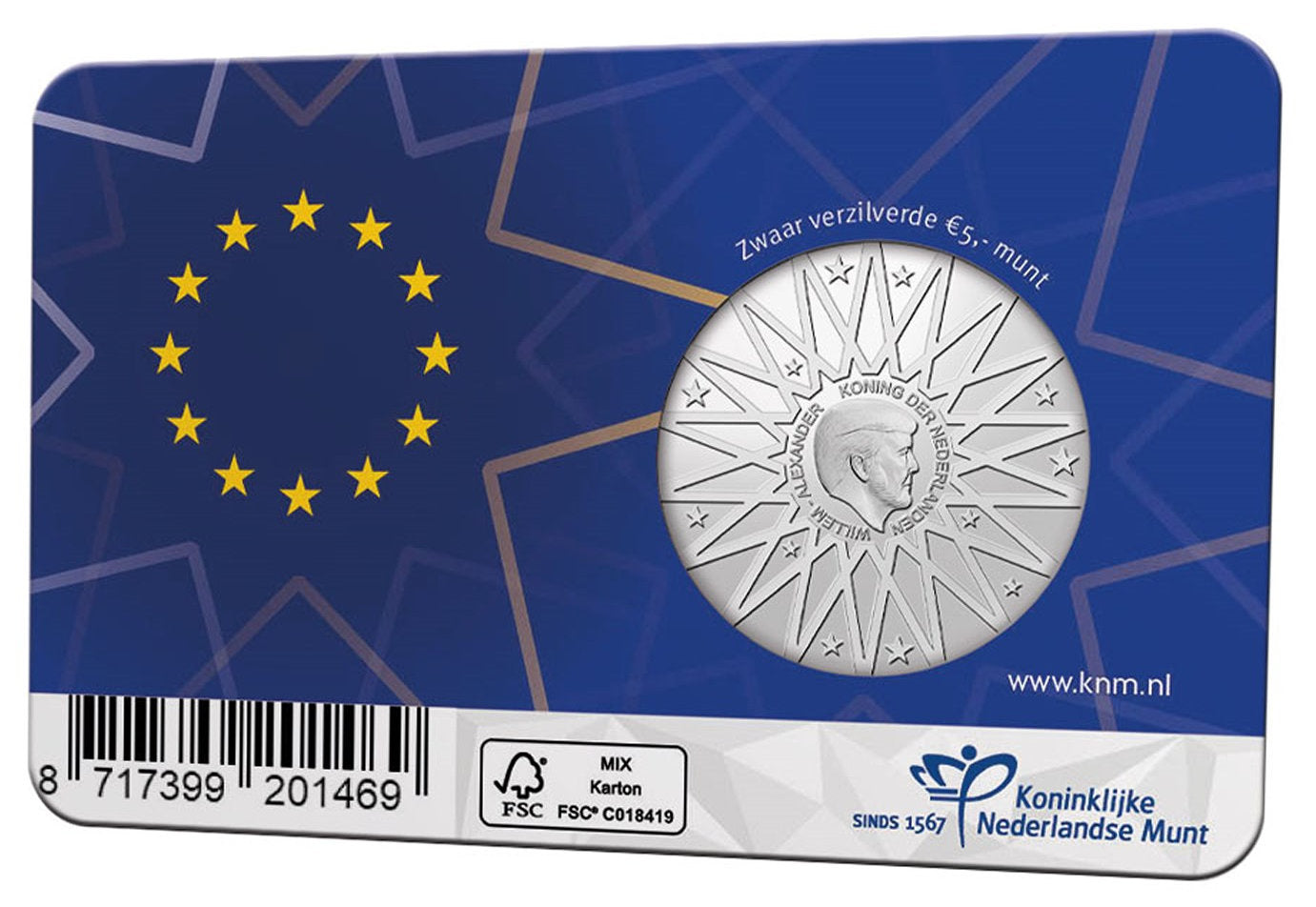 2022 - Nederland 5 Euro Coincard - Verdrag van Maastricht - UNC