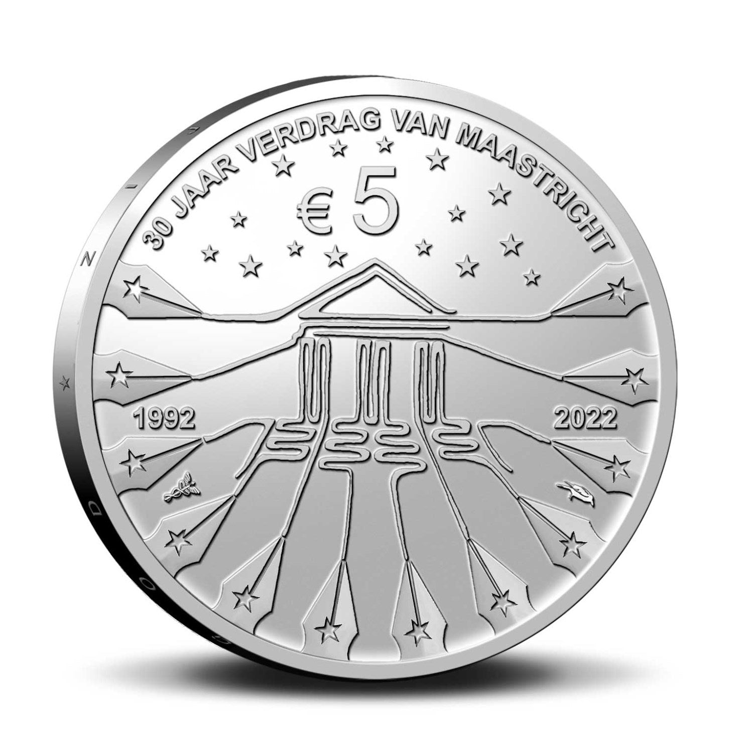 2022 - Nederland 5 Euro Coincard - Verdrag van Maastricht - UNC