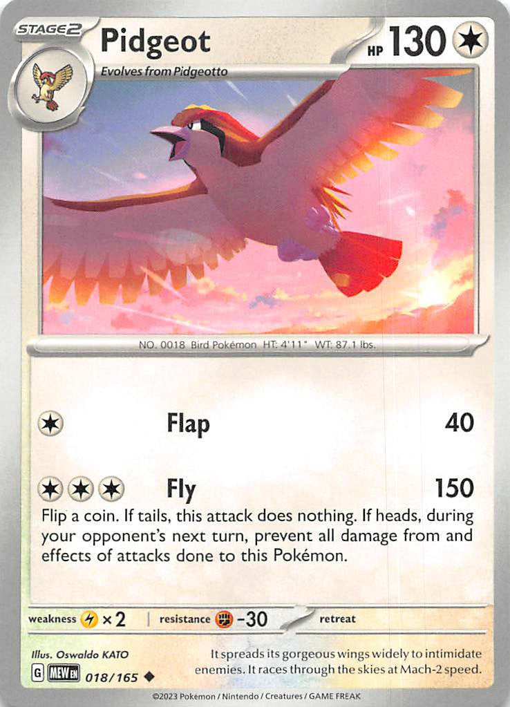 018/165 Pidgeot - Scarlet & Violet 151 (MEW - ENG)