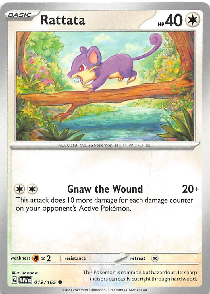 019/165 Rattata - Scarlet & Violet 151 (MEW - ENG)
