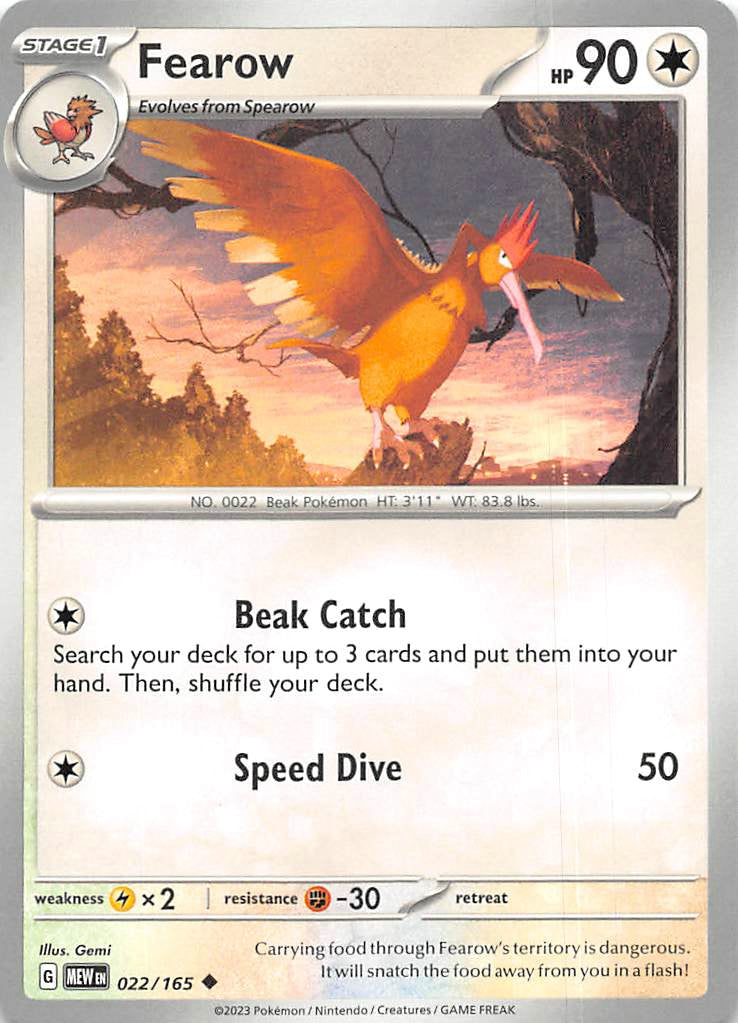 022/165 Fearow - Scarlet & Violet 151 (MEW - ENG)
