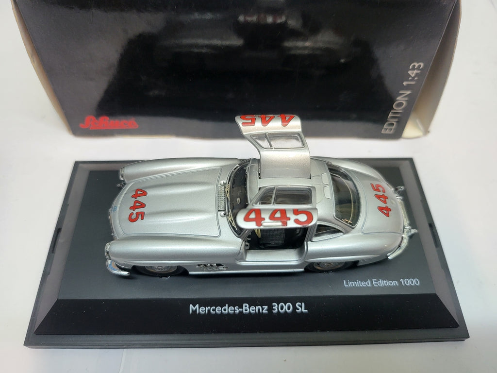 Schuco Mercedes-Benz 300 SL Vleugeldeur #445 Mille Miglia 1955 - Schaal 1:43