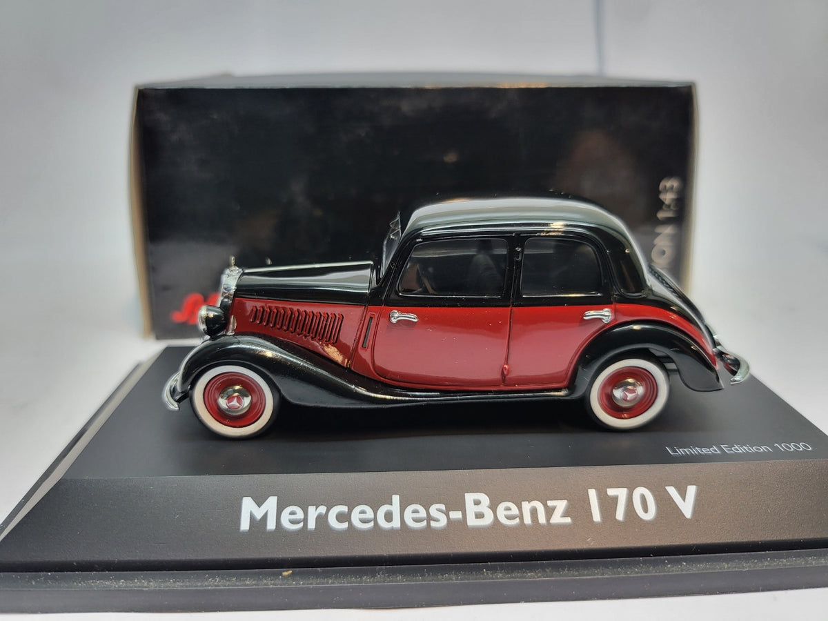 Schuco Mercedes-Benz 170V Kasten Zwart/Rood - Schaal 1:43