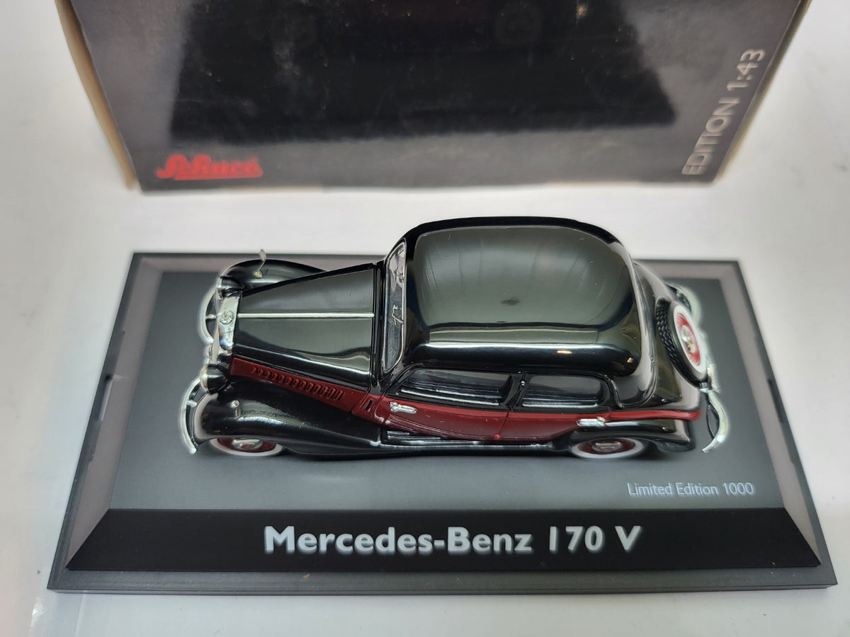 Schuco Mercedes-Benz 170V Kasten Zwart/Rood - Schaal 1:43