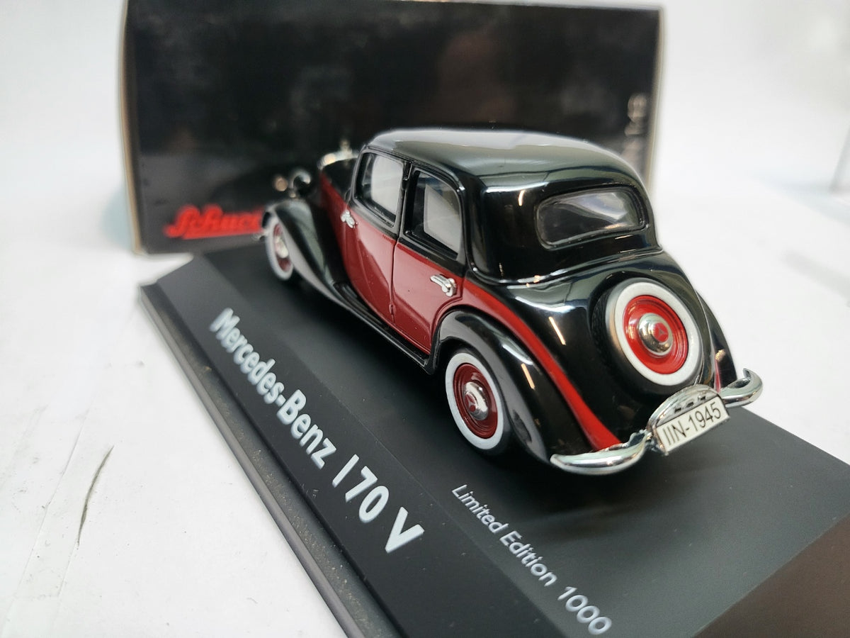 Schuco Mercedes-Benz 170V Kasten Zwart/Rood - Schaal 1:43