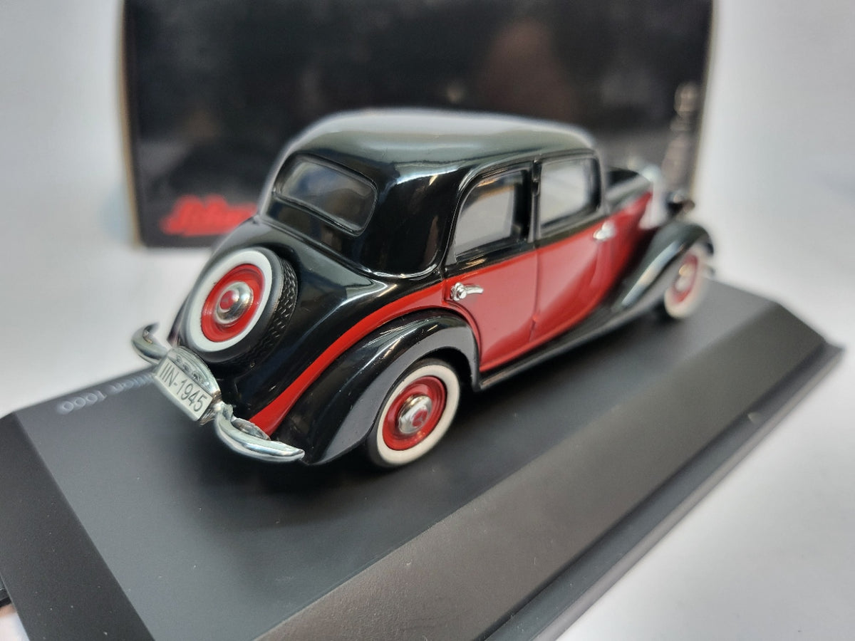 Schuco Mercedes-Benz 170V Kasten Zwart/Rood - Schaal 1:43
