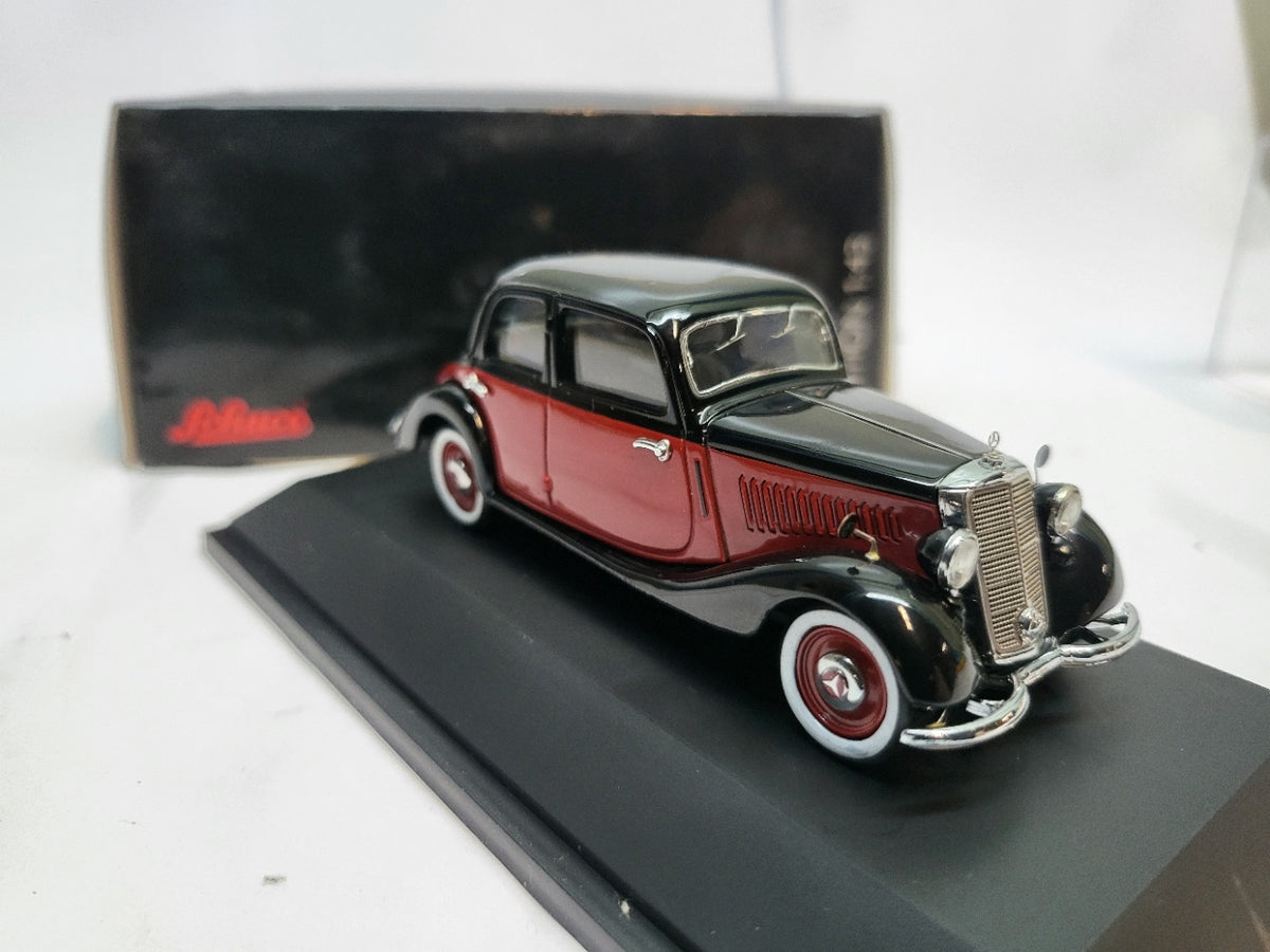 Schuco Mercedes-Benz 170V Kasten Zwart/Rood - Schaal 1:43