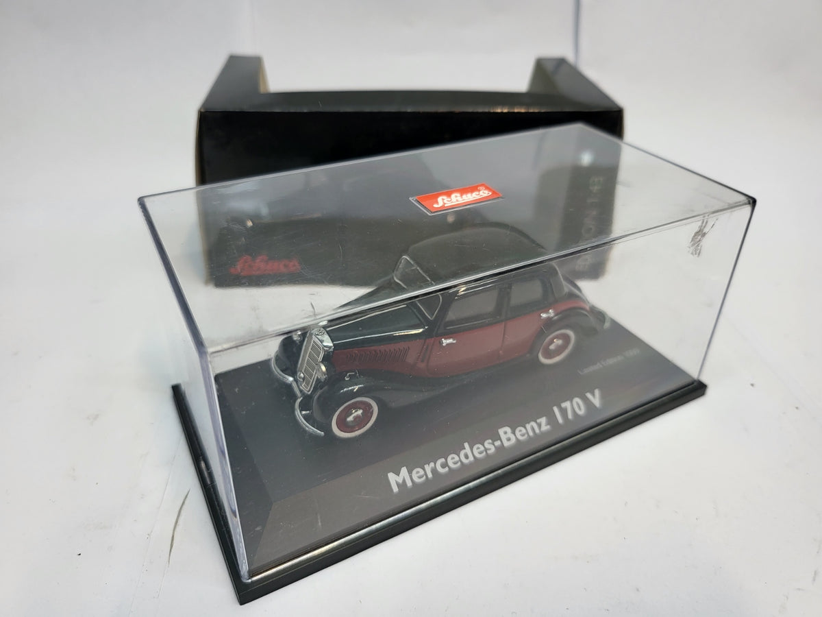 Schuco Mercedes-Benz 170V Kasten Zwart/Rood - Schaal 1:43