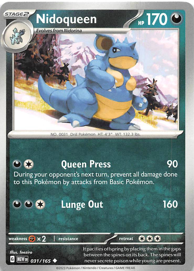 031/165 Nidoqueen - Scarlet & Violet 151 (MEW - ENG)