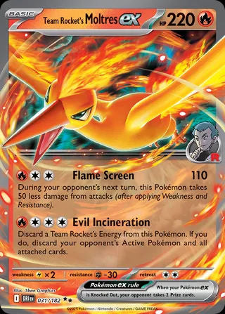 031/182 Team Rocket's Moltres ex - Destined Rivals (DRI - ENG)