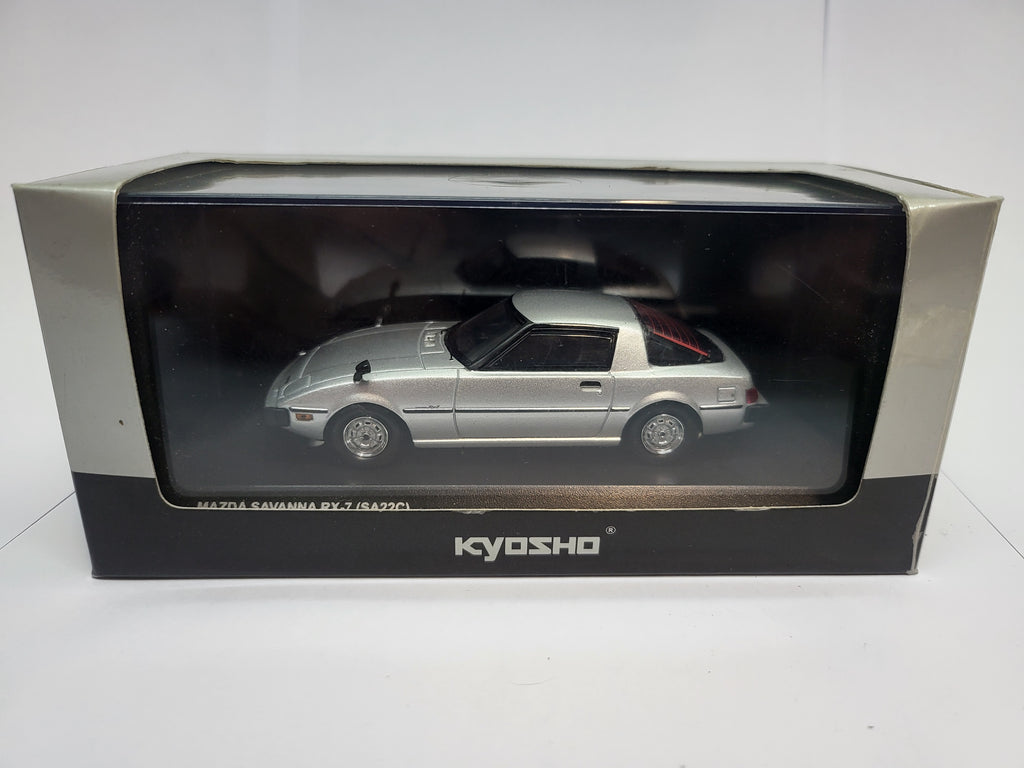 Kyosho Mazda RX-7 Savanna Zilver 1978 - Schaal 1:43 - Limited Edition