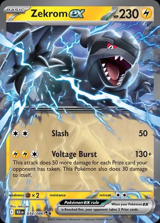 034/086 Zekrom ex - Black Bolt (BLK - ENG)