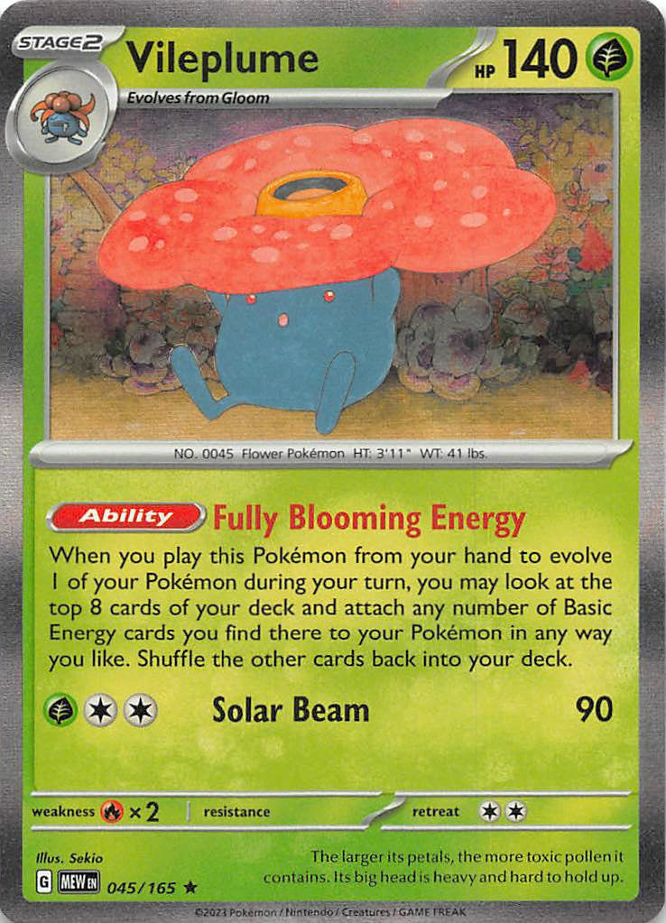 045/165 Vileplume - Scarlet & Violet 151 (MEW - ENG)