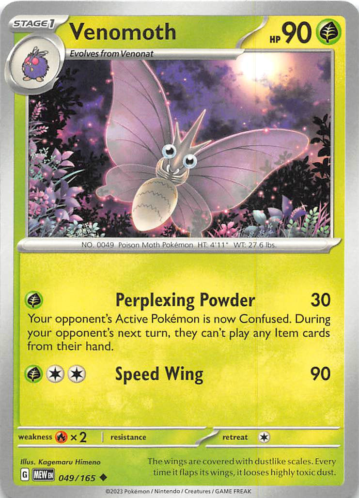 049/165 Venomoth - Scarlet & Violet 151 (MEW - ENG)