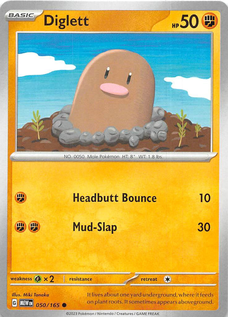 050/165 Diglett - Scarlet & Violet 151 (MEW - ENG)