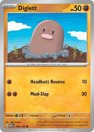 050/165 Diglett - Scarlet & Violet 151 (MEW - ENG)