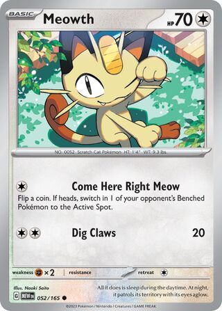 052/165 Meowth - Scarlet & Violet 151 (MEW - ENG)