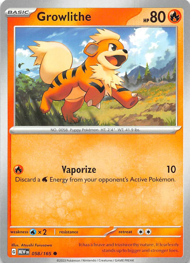 058/165 Growlithe - Scarlet & Violet 151 (MEW - ENG)