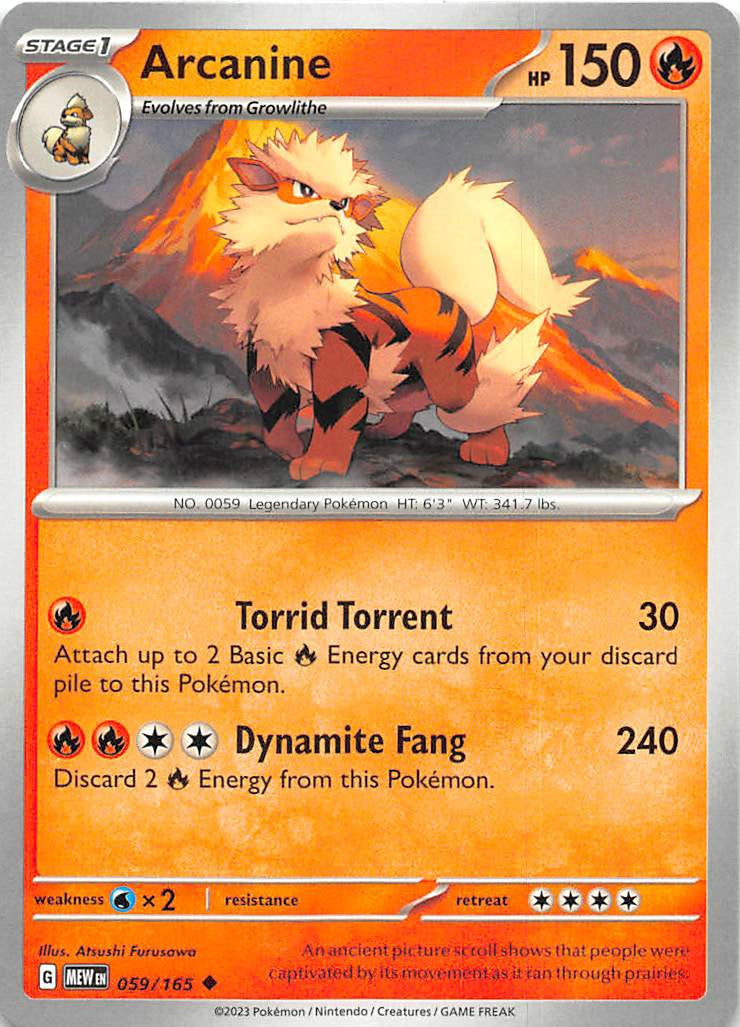 059/165 Arcanine - Scarlet & Violet 151 (MEW - ENG)