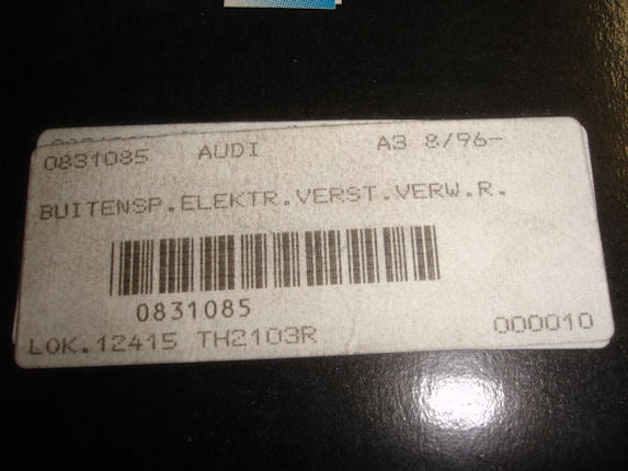 AUDI A3 08/96-08/00 BUITENSPIEGEL elektr.verst.verw.-08/00 Rechts