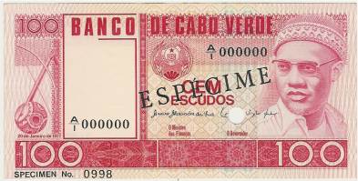 P-54s - Kaapverdië 100 Escudos 1977 Unc Specimen