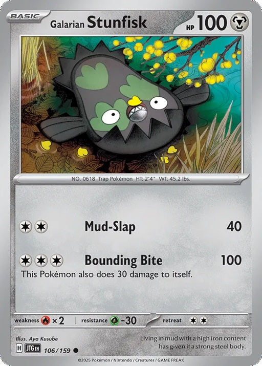 106/159 Galarian Stunfisk  - JTG (ENG)