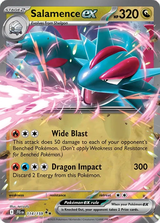 114/159 Salamence ex - JTG (ENG)