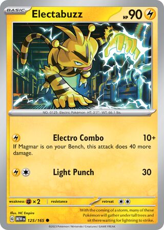 125/165 Electabuzz - Scarlet & Violet 151 (MEW - ENG)