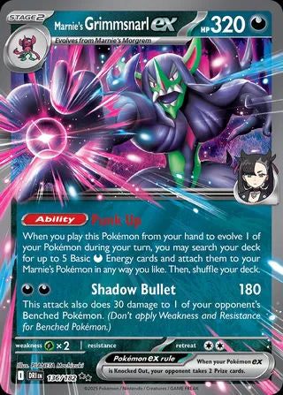 136/182 Marnie's Grimmsnarl ex - Destined Rivals (DRI - ENG)
