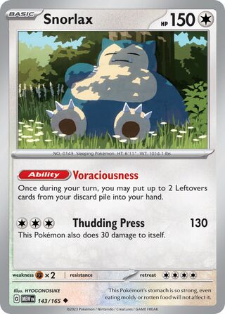143/165 Snorlax - MEW (ENG)