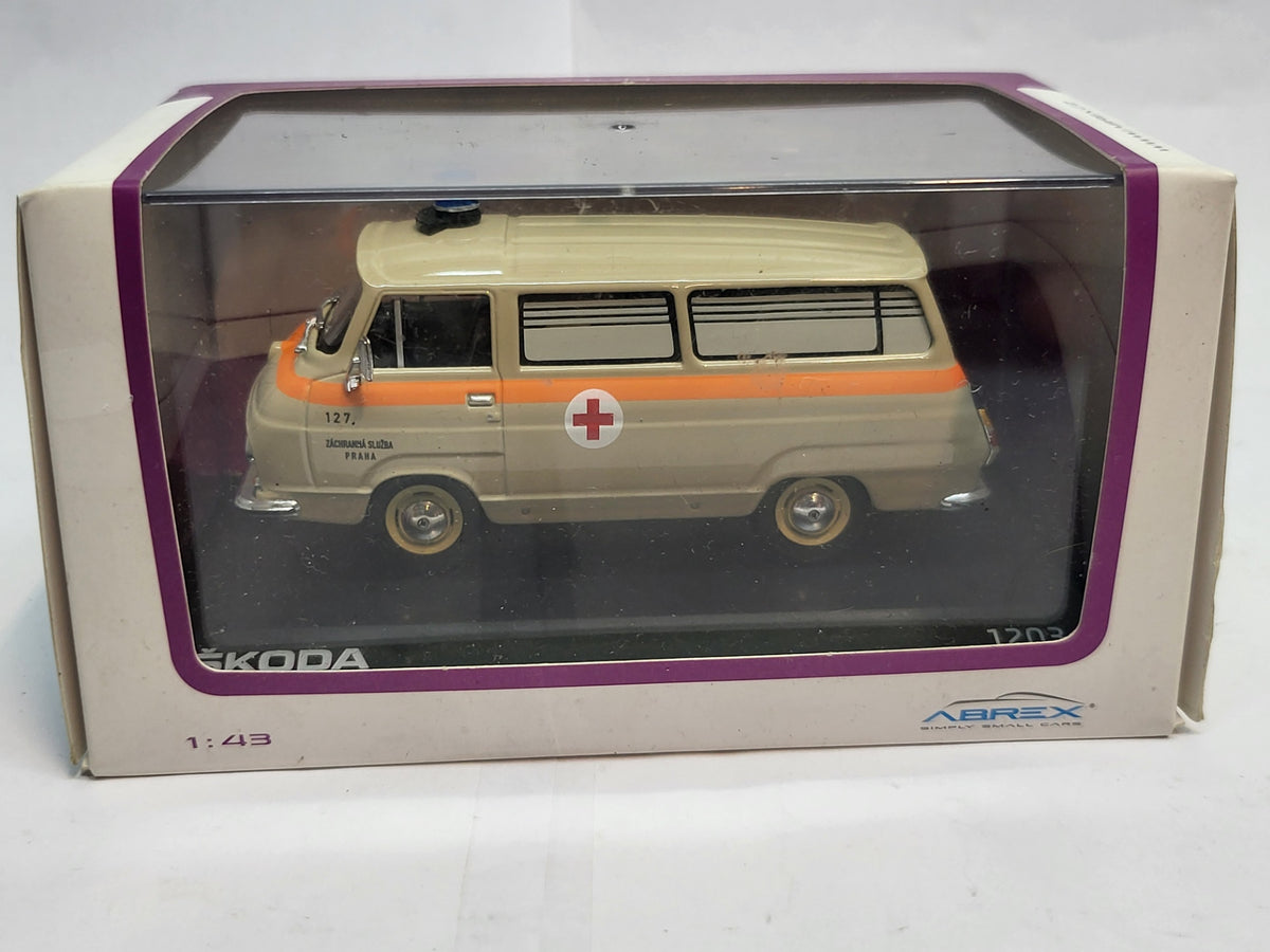 Abrex Skoda 1203 Ambulance Beige 1974 - Schaal 1:43