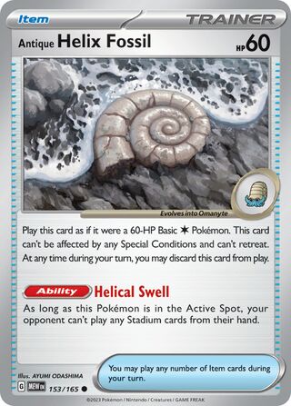 153/165 Antique Helix Fossil - Scarlet & Violet 151 (MEW - ENG)
