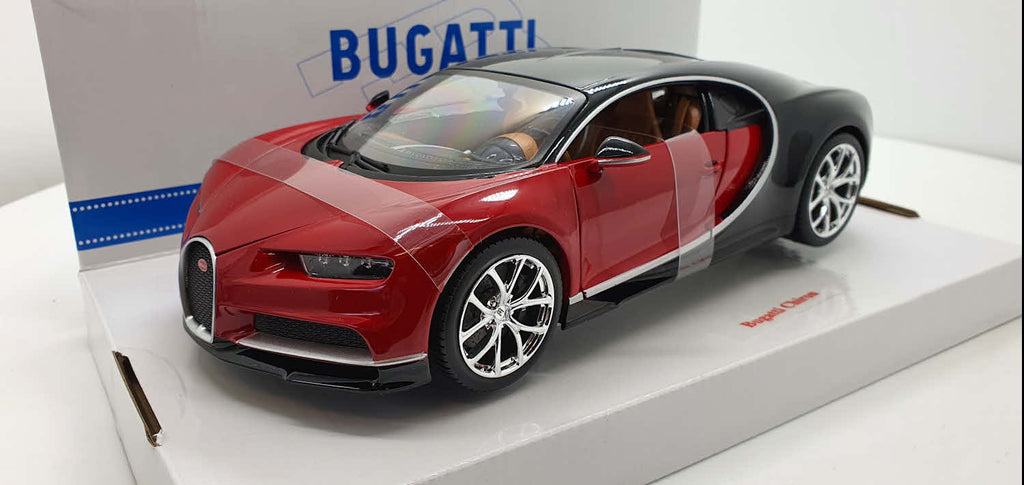 Bburago: Bugatti Chiron Sport Rood/Zwart - Schaal 1:18