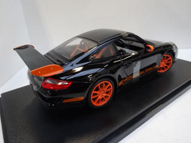 Welly Porsche 911 (997) GT3 RS 2007 Black/Orange - Schaal 1:18
