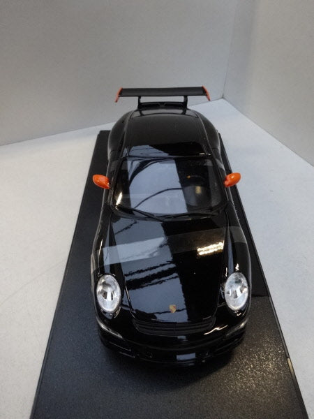 Welly Porsche 911 (997) GT3 RS 2007 Black/Orange - Schaal 1:18