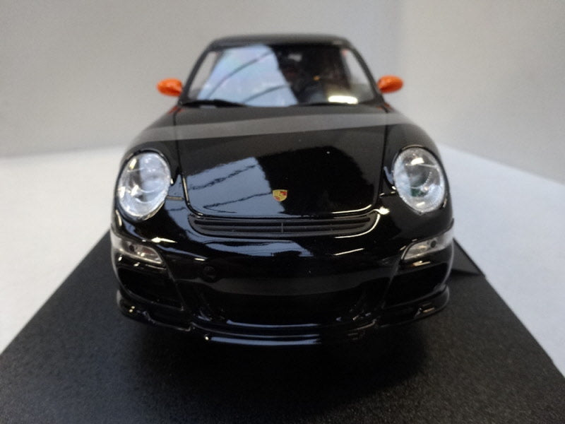 Welly Porsche 911 (997) GT3 RS 2007 Black/Orange - Schaal 1:18