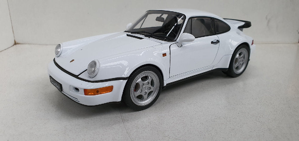 Welly: Porsche 911 (964) Turbo Wit - Schaal 1:18