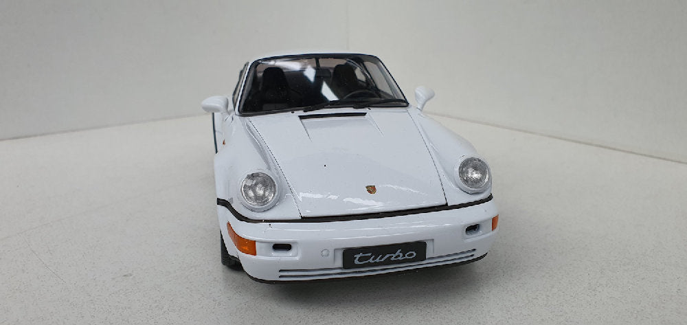 Welly: Porsche 911 (964) Turbo Wit - Schaal 1:18