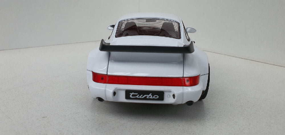 Welly: Porsche 911 (964) Turbo Wit - Schaal 1:18