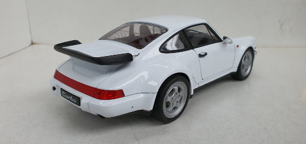 Welly: Porsche 911 (964) Turbo Wit - Schaal 1:18