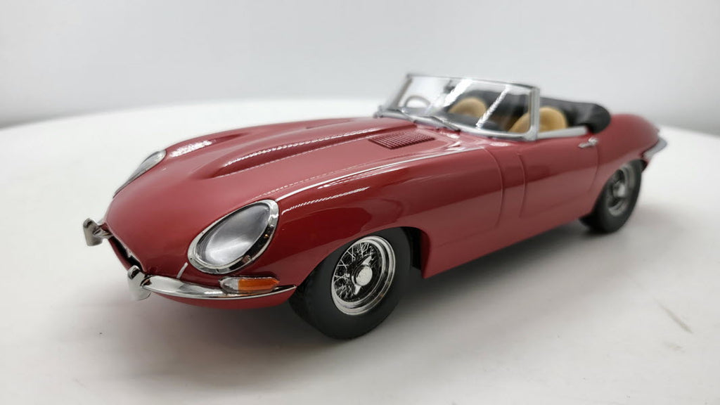 Jaguar E-Type Serie 1 Cabriolet Rood 1961 - KK-Scale 1:18