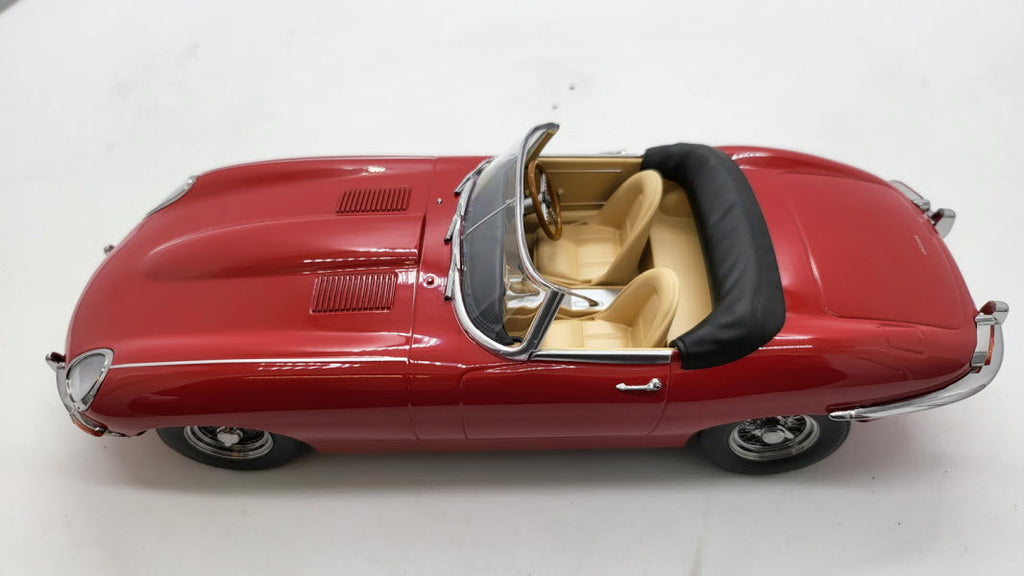 Jaguar E-Type Serie 1 Cabriolet Rood 1961 - KK-Scale 1:18