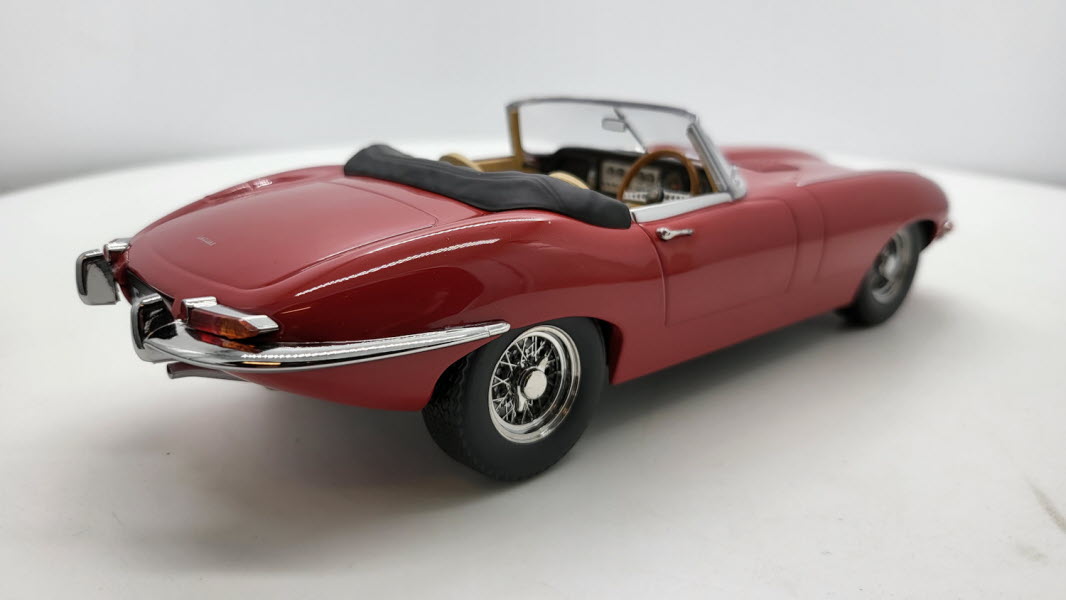 Jaguar E-Type Serie 1 Cabriolet Rood 1961 - KK-Scale 1:18