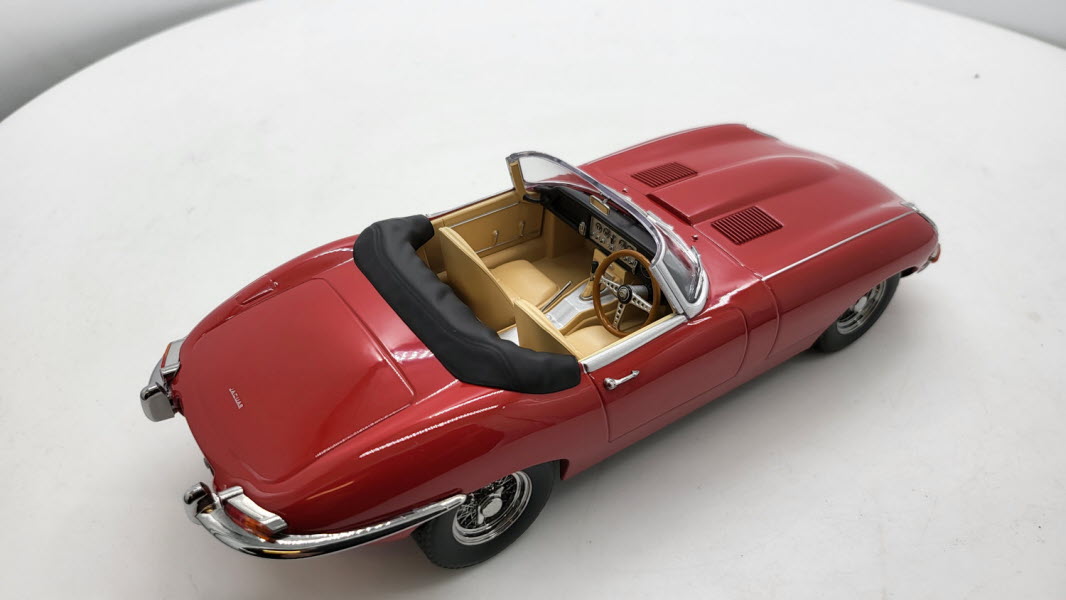 Jaguar E-Type Serie 1 Cabriolet Rood 1961 - KK-Scale 1:18