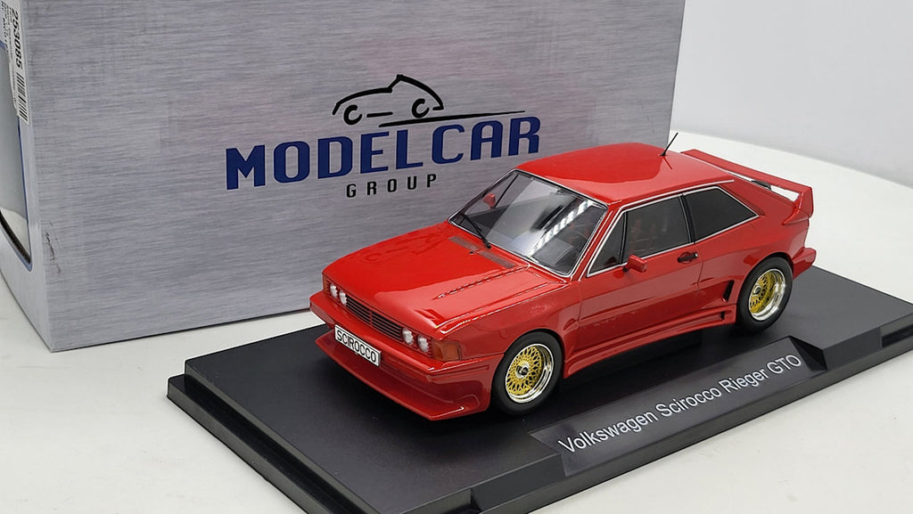 MCG: Volkswagen Scirocco Rieger GTO Rood (1980) - Schaal 1:18