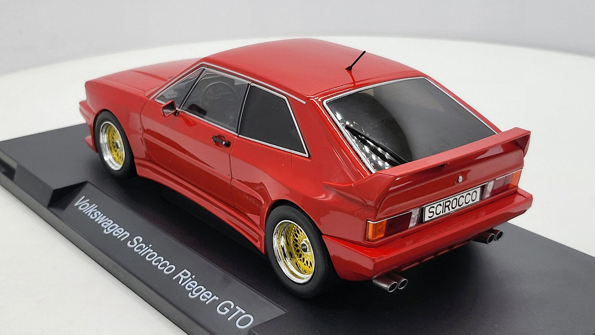 MCG: Volkswagen Scirocco Rieger GTO Rood (1980) - Schaal 1:18